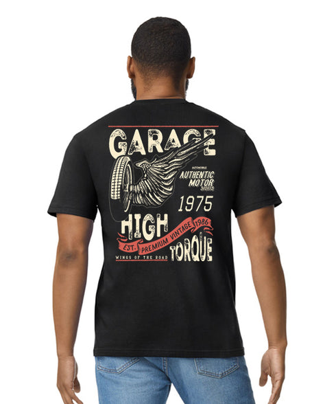 Hotrod 58 T-Shirt Hot Rod Garage Hi Torque Vintage Retro Rockabilly Design
