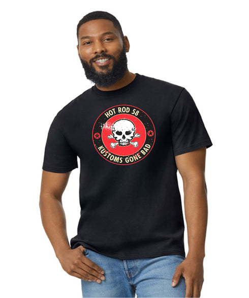 Hotrod 58 T-Shirt Hot Rod Customs Gone Bad Vintage Retro Rockabilly Design