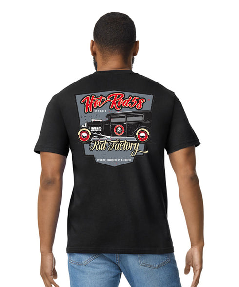 Hotrod 58 T-Shirt Hot Rod Rat Factory Vintage Retro Rockabilly Design