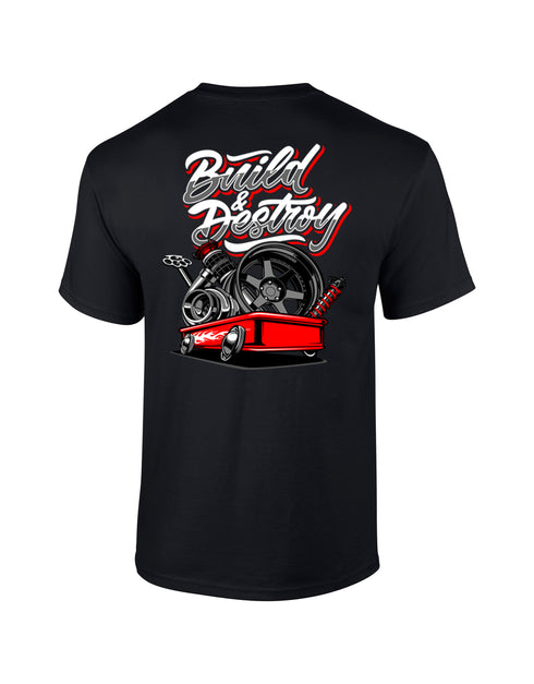 JDM T-Shirt Japanese Modified Automotive Street Drift Drag Race Car Build Destroy 02