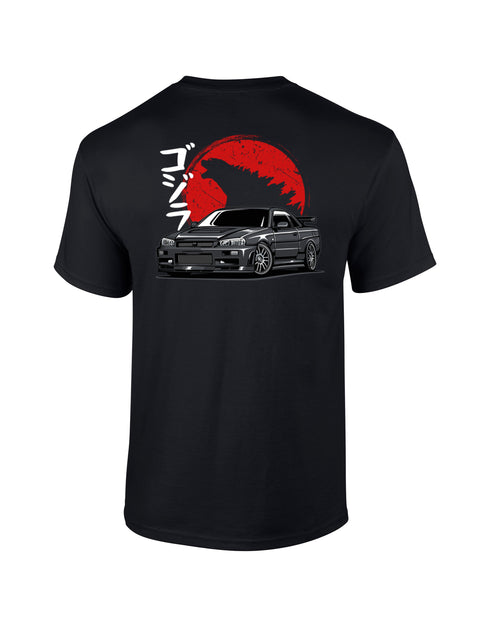 JDM T-Shirt Japanese Modified Automotive Street Drift Drag Race Car Godzilla 05