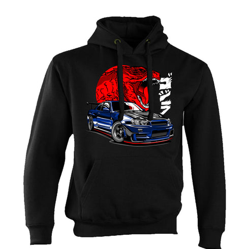 JDM Hoody Hoodie Japanese Modified Automotive Street Drift Drag Race Car Godzilla Monster 06