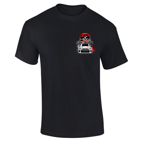 JDM T-Shirt Japanese Modified Automotive Street Drift Drag Race Car Godzilla Skyline GTR 09