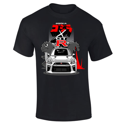 JDM T-Shirt Japanese Modified Automotive Street Drift Drag Race Car Godzilla Skyline GTR 09