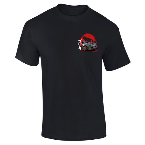 JDM T-Shirt Japanese Modified Automotive Street Drift Drag Race Car Godzilla Skyline rear 07