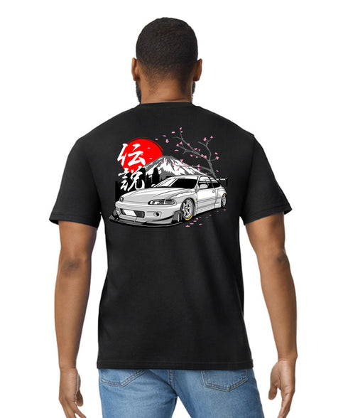 JDM T-Shirt Japanese Modified Automotive Street Drift Drag Race Car Mountain 15