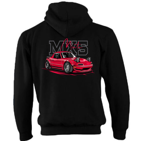 JDM Hoody Hoodie Japanese Modified Automotive Street Drift Drag Race Car MX5 Red 17
