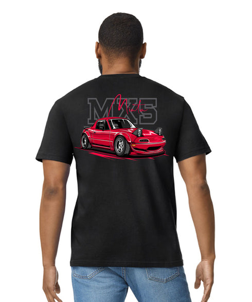 JDM T-Shirt Japanese Modified Automotive Street Drift Drag Race Car MX5 Red 17