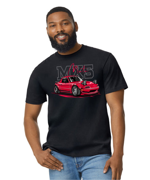 JDM T-Shirt Japanese Modified Automotive Street Drift Drag Race Car MX5 Red 17