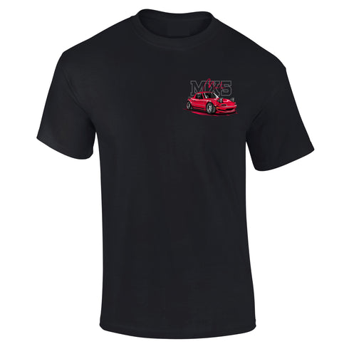 JDM T-Shirt Japanese Modified Automotive Street Drift Drag Race Car MX5 Red 17