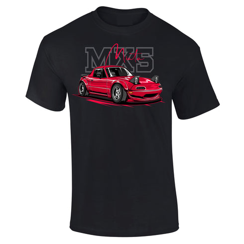 JDM T-Shirt Japanese Modified Automotive Street Drift Drag Race Car MX5 Red 17