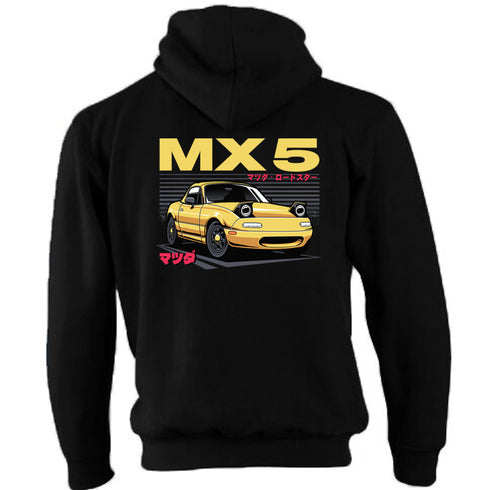 JDM Hoody Hoodie Japanese Modified Automotive Street Drift Drag Race Car MX5 Yellow 18