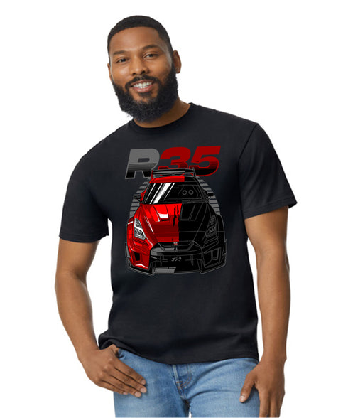 JDM T-Shirt Japanese Modified Automotive Street Drift Drag Race Car R35 Skyline 18