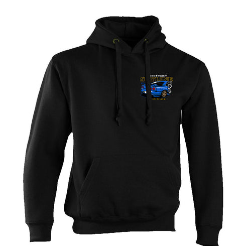 JDM Hoody Hoodie Japanese Modified Automotive Street Drift Drag Race Car Skyline Blue Rear 23