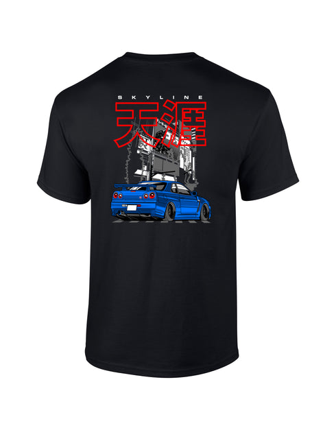 JDM T-Shirt Japanese Modified Automotive Street Drift Drag Race Car Skyline city 22