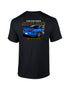 JDM T-Shirt Japanese Modified Automotive Street Drift Drag Race Car Skyline Blue Rear 23