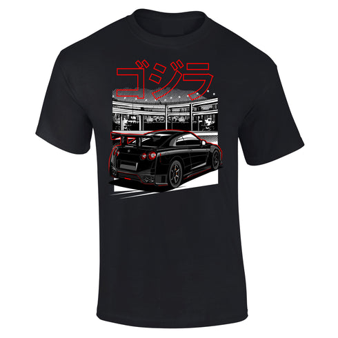 JDM T-Shirt Japanese Modified Automotive Street Drift Drag Race Car Skyline Black 24