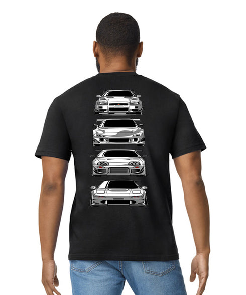 JDM T-Shirt Japanese Modified Automotive Street Drift Drag Race Car Skyline Stack 28