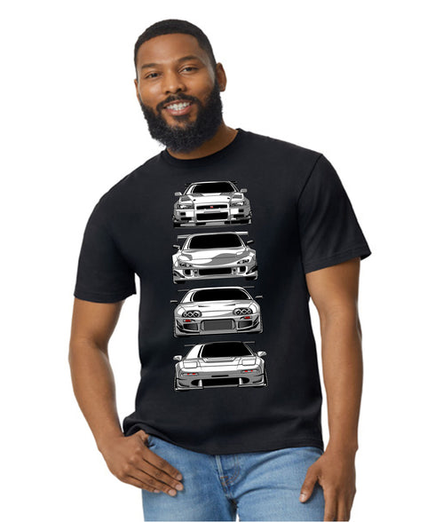 JDM T-Shirt Japanese Modified Automotive Street Drift Drag Race Car Skyline Stack 28