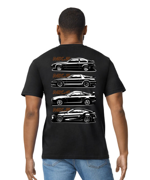JDM T-Shirt Japanese Modified Automotive Street Drift Drag Race Car Supra Evolution 30