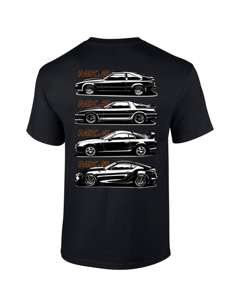 JDM T-Shirt Japanese Modified Automotive Street Drift Drag Race Car Supra Evolution 30