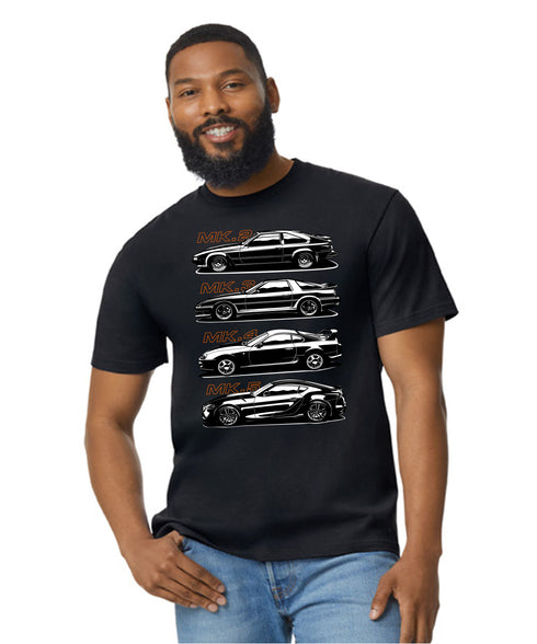 JDM T-Shirt Japanese Modified Automotive Street Drift Drag Race Car Supra Evolution 30