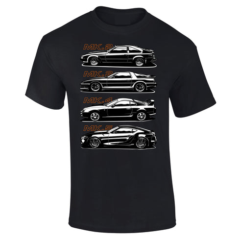 JDM T-Shirt Japanese Modified Automotive Street Drift Drag Race Car Supra Evolution 30