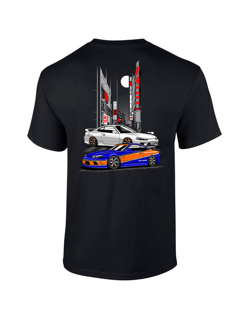 JDM T-Shirt Japanese Modified Automotive Street Drift Drag Race Car Twin Car City 31