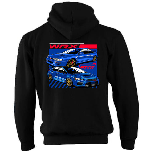 JDM Hoody Hoodie Japanese Modified Automotive Street Drift Drag Race Car WRX Blue 32