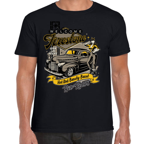 Hotrod 58 Classic Built for speed Vintage Rockabilly Hot rod T Shirt