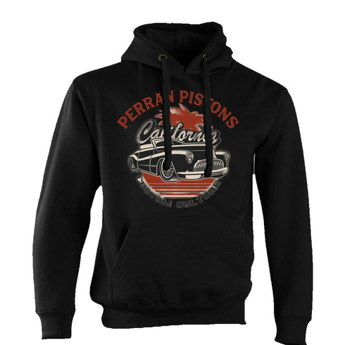 Perran Pistons Biker Hoody Hoodie Classic Hot rod American Car California