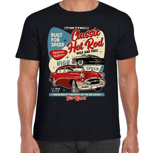 Hotrod 58 Classic Built for speed Vintage Rockabilly Hot rod T Shirt