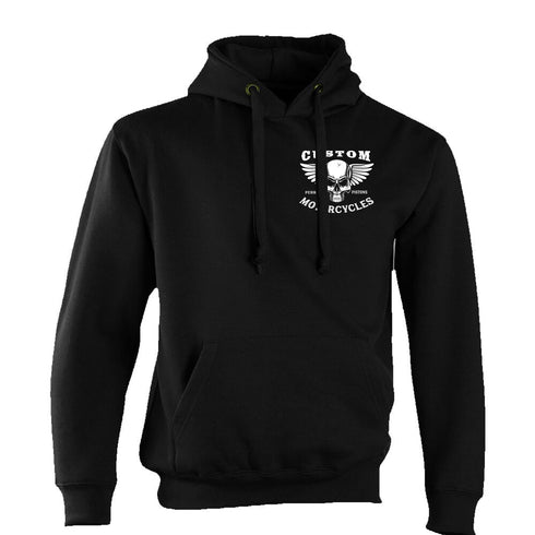 Perran Pistons Biker Hoody Hoodie Classic Bike Custom Chopper Vintage Custom Motorcycles
