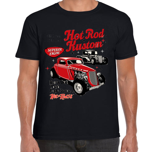 Hotrod 58 Classic Vintage Rockabilly Fade Away Hot rod T Shirt
