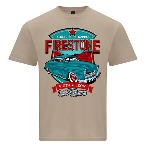 Hotrod 58 Classic Vintage Rockabilly Firestone Hot rod T Shirt