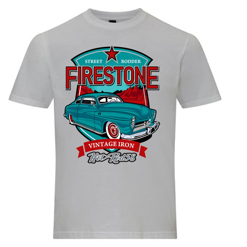 Hotrod 58 Classic Vintage Rockabilly Firestone Hot rod T Shirt
