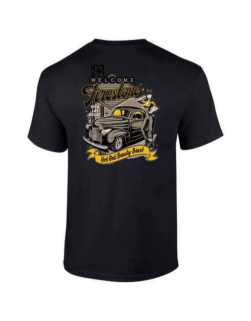 Hotrod 58 T-Shirt Hot Rod Beauty Beast Vintage Retro Rockabilly Design