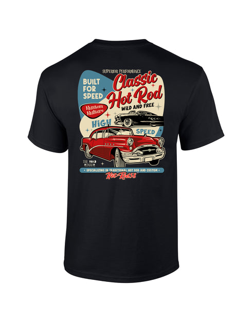 Hotrod 58 T-Shirt Hot Rod Built For Speed Classic Vintage Retro Rockabilly Design