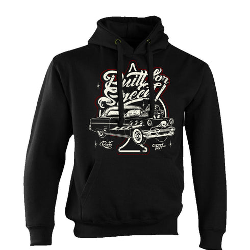 Hotrod 58 Hoody Hoodie Hot Rod Built For Speed Vintage Retro Rockabilly