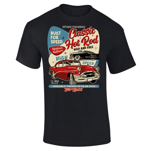 Hotrod 58 T-Shirt Hot Rod Built For Speed Classic Vintage Retro Rockabilly Design