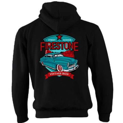 Hotrod 58 Hoody Hoodie Hot Rod Firestone Classic Car Vintage Retro Rockabilly