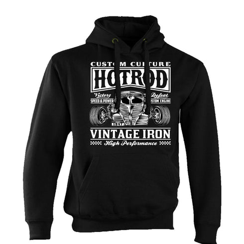 Hotrod 58 Hoody Hoodie Hot Rod Vintage Iron Classic Car Vintage Retro Rockabilly