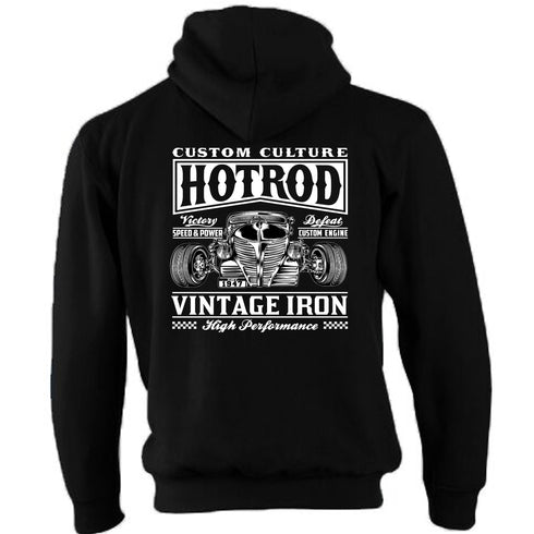 Hotrod 58 Hoody Hoodie Hot Rod Vintage Iron Classic Car Vintage Retro Rockabilly