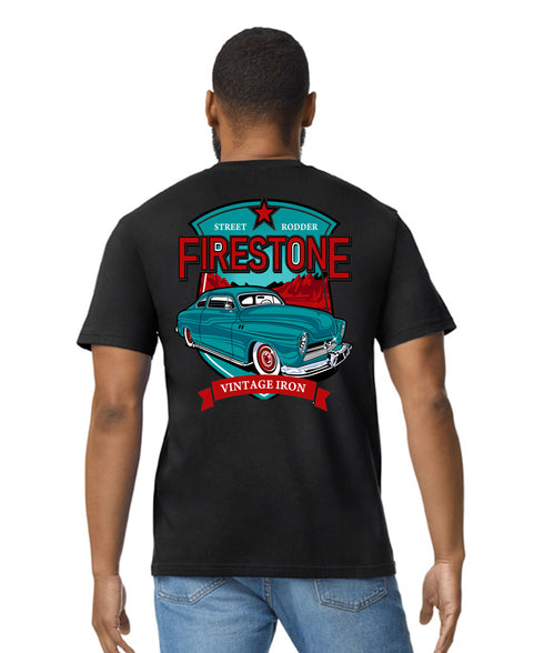 Hotrod 58 T-Shirt Hot Rod Firestone Vintage Retro Rockabilly Design