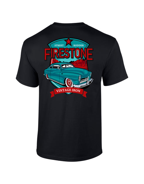 Hotrod 58 T-Shirt Hot Rod Firestone Vintage Retro Rockabilly Design