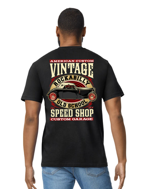 Hotrod 58 T-Shirt Hot Classic Vintage Speed Shop Retro Rockabilly Car