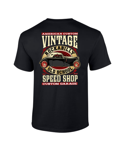 Hotrod 58 T-Shirt Hot Classic Vintage Speed Shop Retro Rockabilly Car