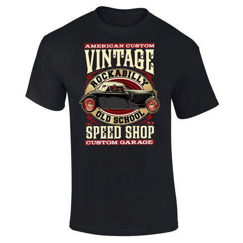 Hotrod 58 T-Shirt Hot Classic Vintage Speed Shop Retro Rockabilly Car