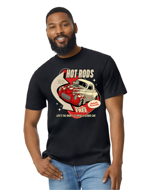 Hotrod 58 T-Shirt Hot Rod Car Classic Vintage Iron Rockabilly Wild Free