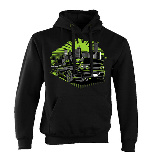 JDM Hoody Hoodie Japanese Modified Automotive Street Drift Drag Race Car Skyline Green 25